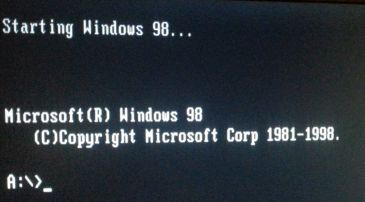 Windows 98 boot