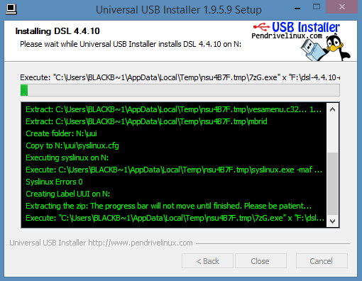 universal USB installer - DSL - installatie 02