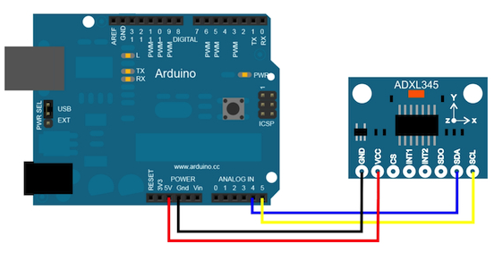 arduino adxl345 schema