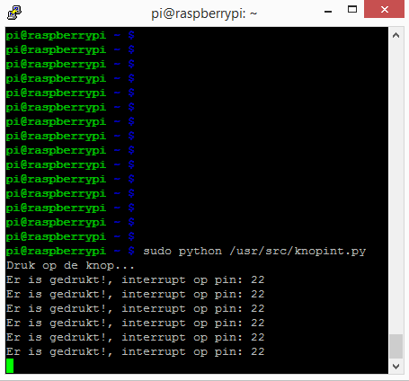Raspberry Pi - GPIO interrupt output
