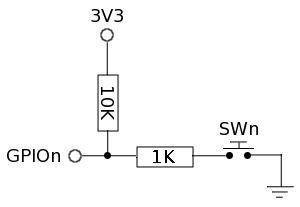 Raspberry Pi - GPIO knop schema