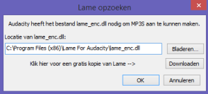 audacity lame mp3 encoder mac