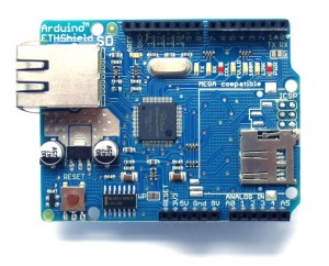Arduino Ethernet + Micro SD Shield (W5100) bovenkant