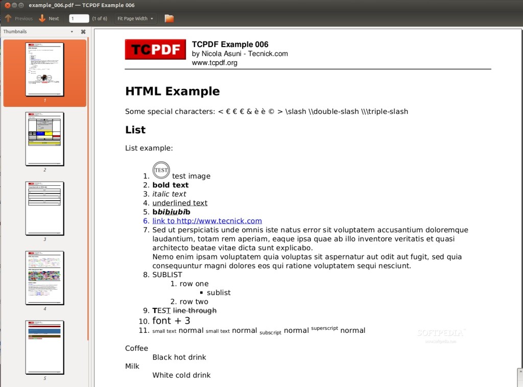 TCPDF PHP5.3 screen