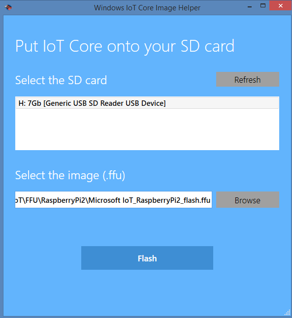 Windows 10 IoT core image helper 01