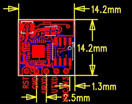 ESP8266 WiFi module ESP-05 pinout schema