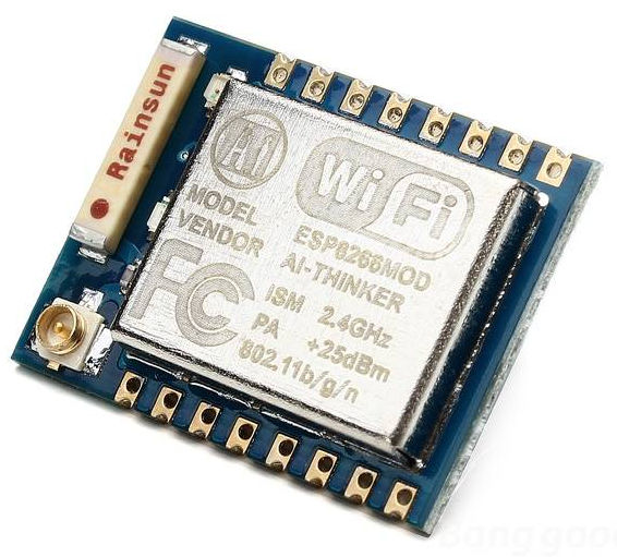 ESP8266 WiFi module ESP-07 bovenkant schuin