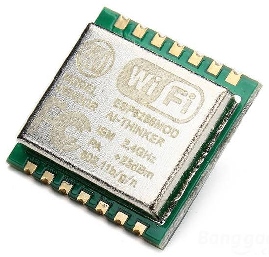 ESP8266 WiFi module ESP-08 bovenkant schuin