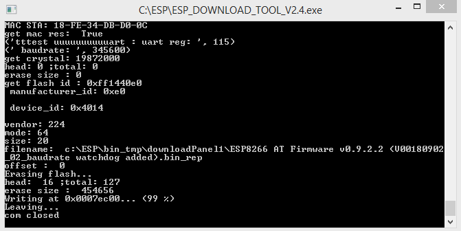 ESP8266 flashen met ESP Flash Download Tool 03