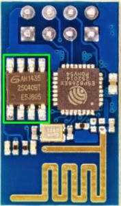 WiFi module ESP8266 (ESP-01) v1 geheugen chip