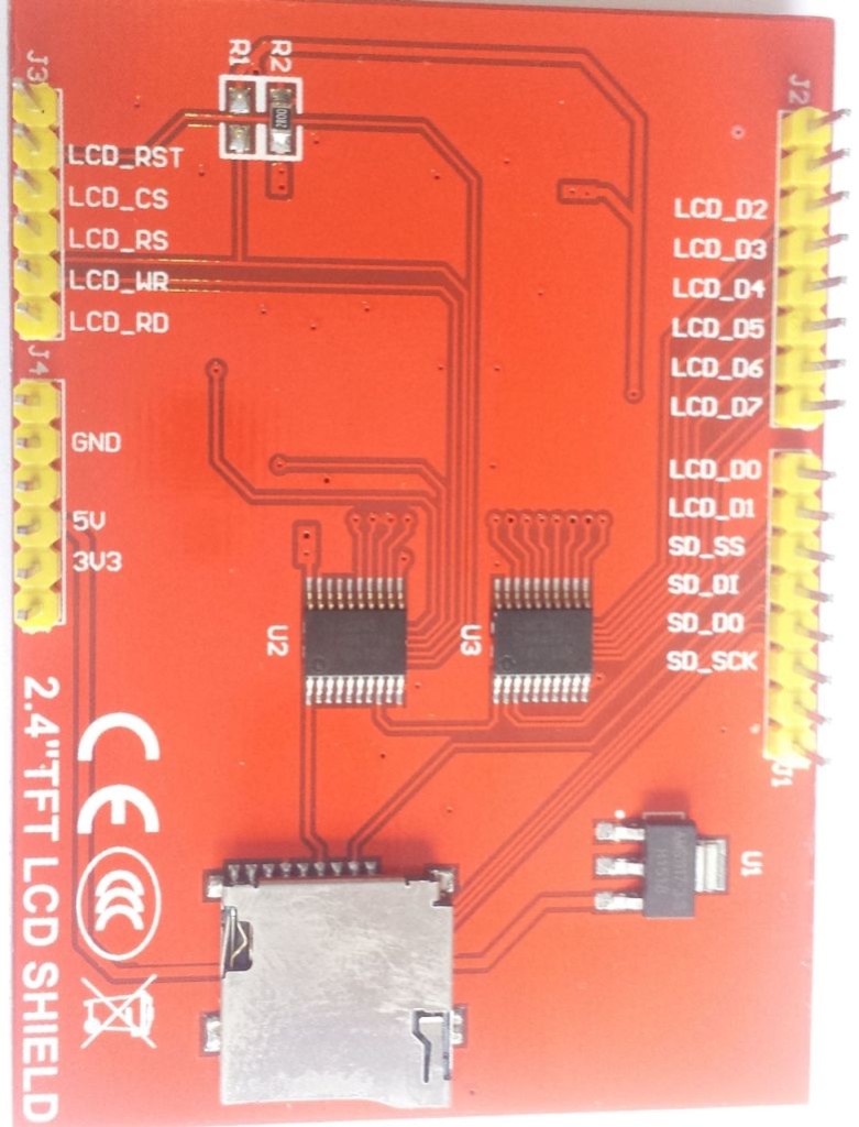 MCUFriend 2.4 inch LCD Shield - xxxxxx driver (0x0000) - bovenkant