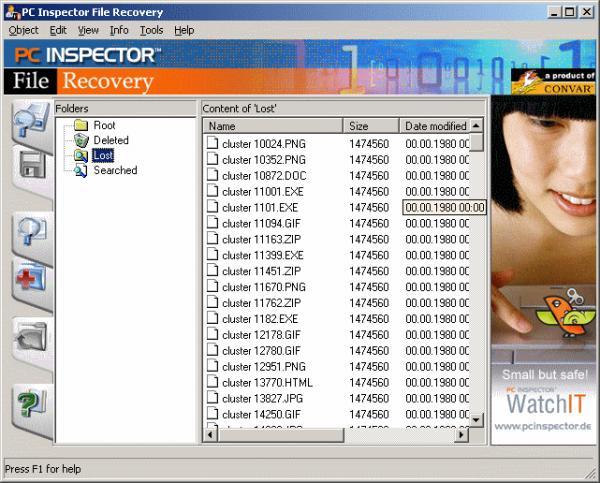 pc inspector smart recovery screen