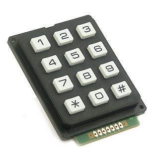 Keypad 4x3 hard bovenkant schuin