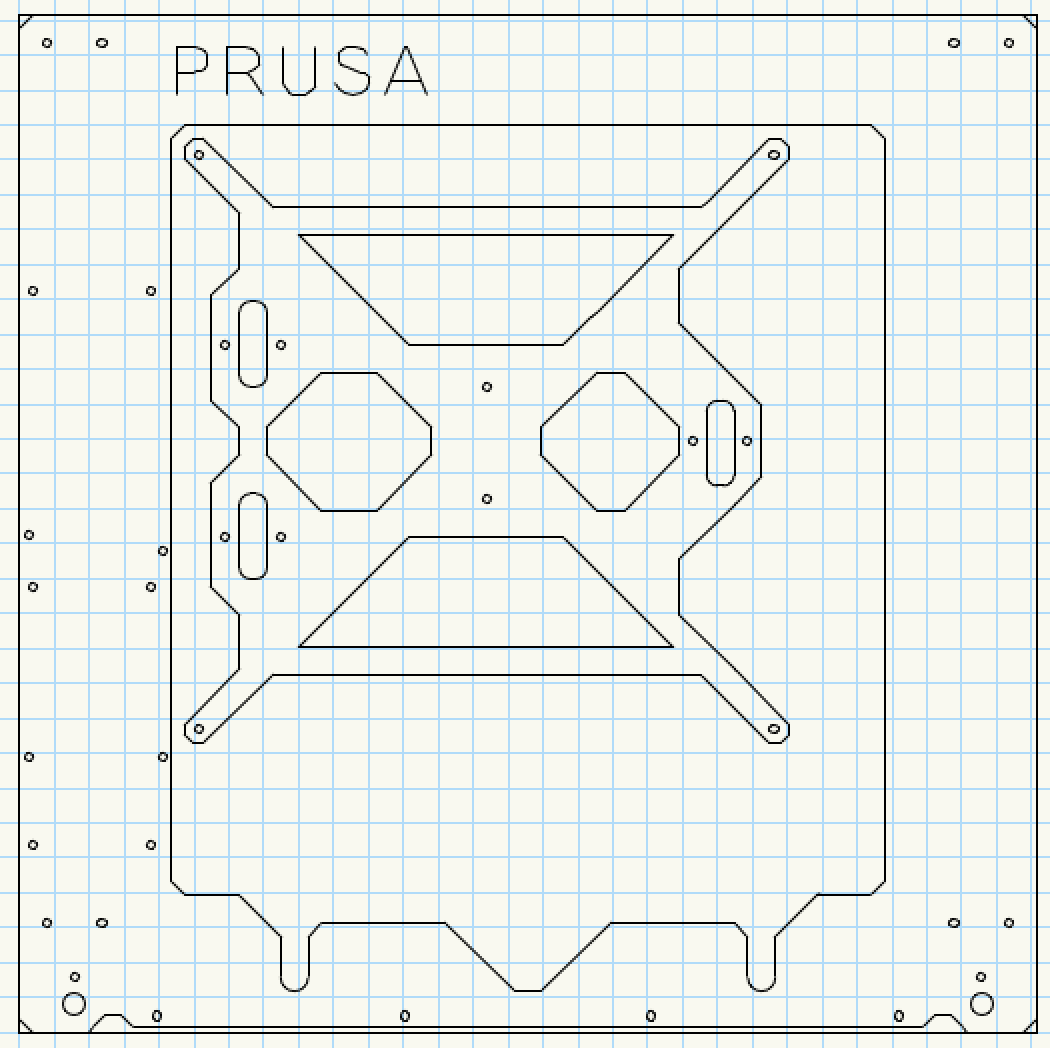 Prusa i3 onderdeel Plate