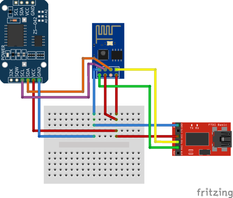 ESP8266 WiFi – RTC Tijdklok DS3231 (NodeMCU)